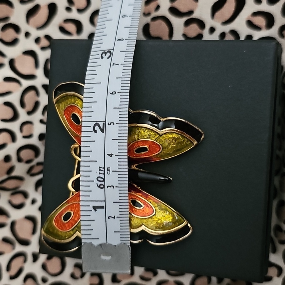 Vintage Signed Don Lin Beautiful Large Butterfly Brooch - Picture 6 of 6